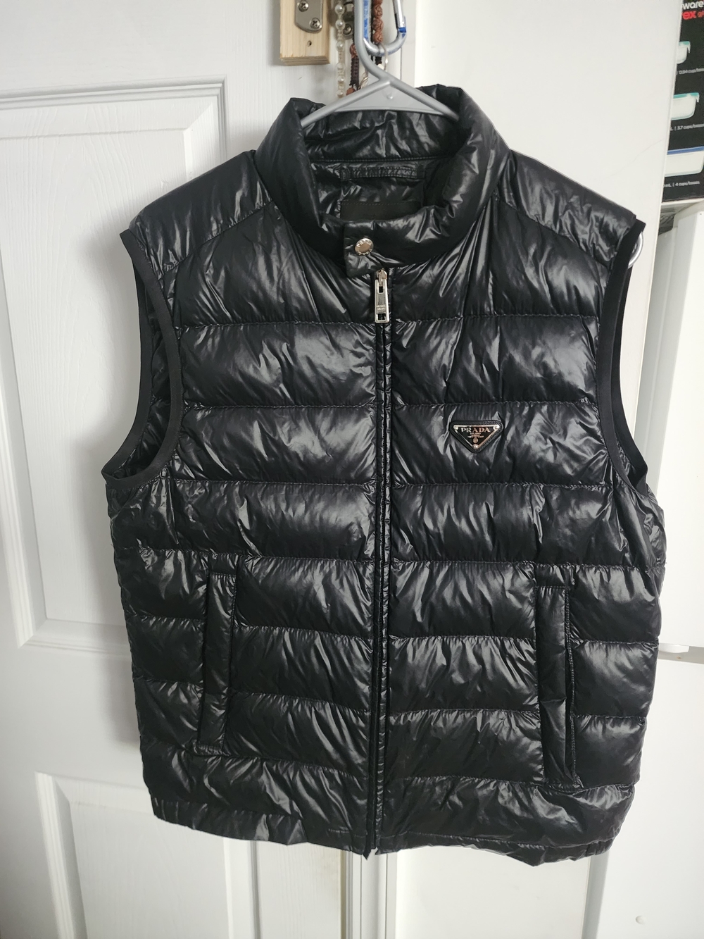 Prada Black Quilted Puffer Vest